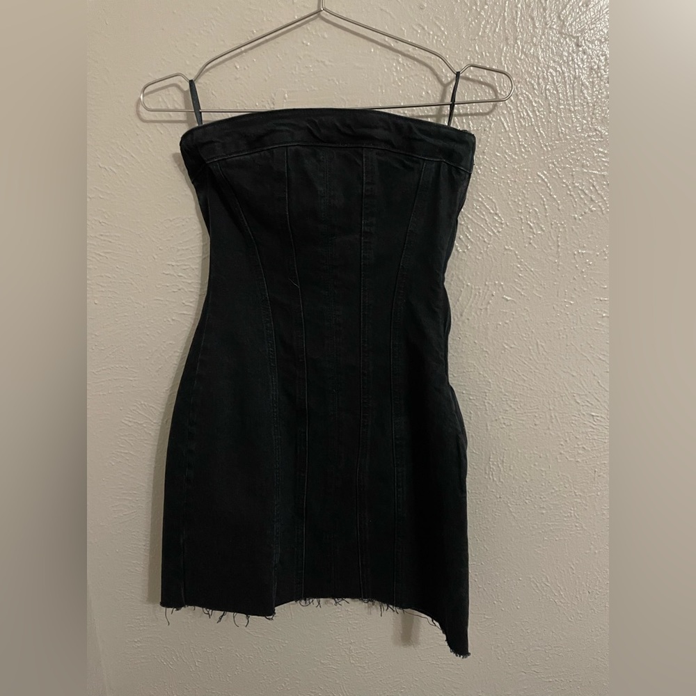 Zara Strapless Jean Dress